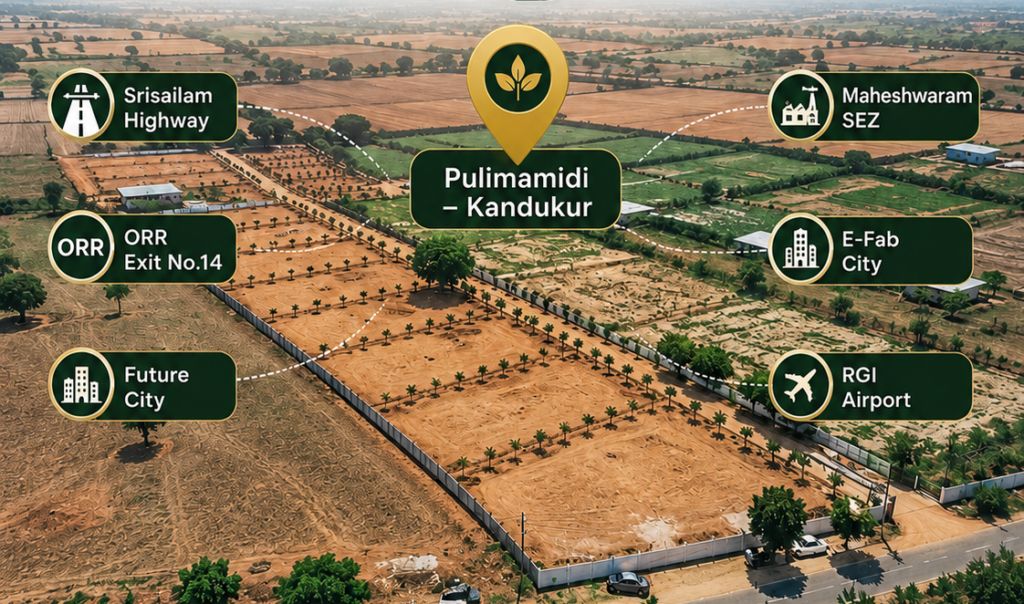 Vishnu Vihar Farms premium gated farm plots near Future City Hyderabad
